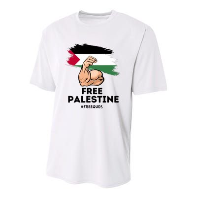 Free Palestine The Power Of The Palestinian Flag Youth Performance Sprint T-Shirt