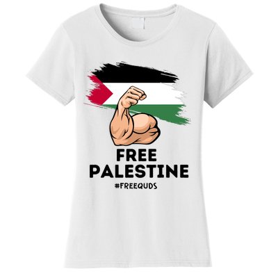 Free Palestine The Power Of The Palestinian Flag Women's T-Shirt