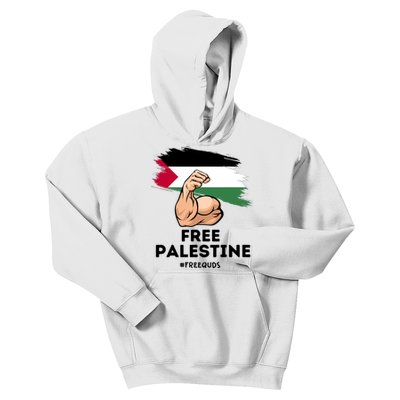 Free Palestine The Power Of The Palestinian Flag Kids Hoodie