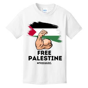 Free Palestine The Power Of The Palestinian Flag Kids T-Shirt