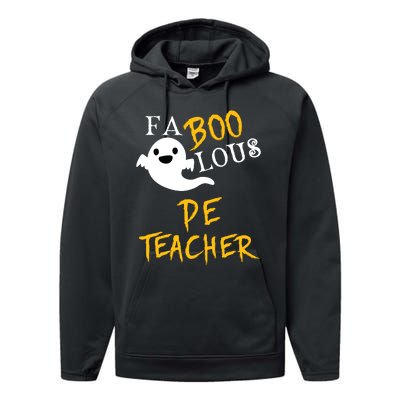 Faboolous Pe Teacher Halloween Physical Education Funny Performance Fleece Hoodie