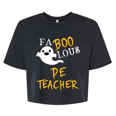 Faboolous Pe Teacher Halloween Physical Education Funny Bella+Canvas Jersey Crop Tee