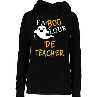 Faboolous Pe Teacher Halloween Physical Education Funny Womens Funnel Neck Pullover Hood