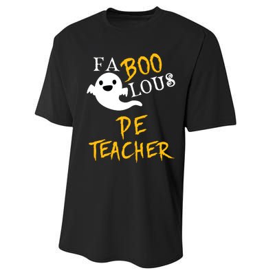 Faboolous Pe Teacher Halloween Physical Education Funny Performance Sprint T-Shirt