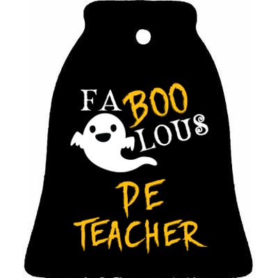 Faboolous Pe Teacher Halloween Physical Education Funny Ceramic Bell Ornament