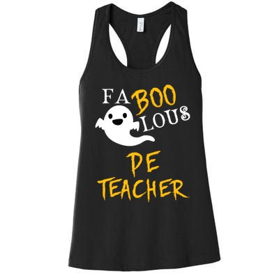 Faboolous Pe Teacher Halloween Physical Education Funny Women's Racerback Tank