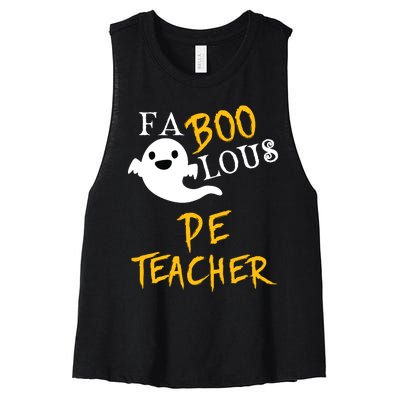 Faboolous Pe Teacher Halloween Physical Education Funny Women's Racerback Cropped Tank