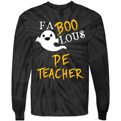 Faboolous Pe Teacher Halloween Physical Education Funny Tie-Dye Long Sleeve Shirt