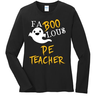 Faboolous Pe Teacher Halloween Physical Education Funny Ladies Long Sleeve Shirt