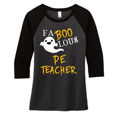 Faboolous Pe Teacher Halloween Physical Education Funny Women's Tri-Blend 3/4-Sleeve Raglan Shirt