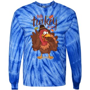 Funny Pun Thanksgiving Talk Turkey To Me Cool Gift Tie-Dye Long Sleeve Shirt