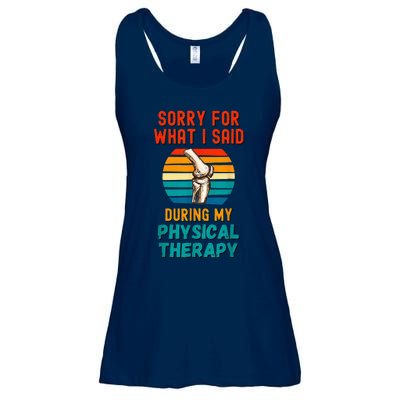 Funny Physical Therapy Surgery Recovery Knee Replacement Ladies Essential Flowy Tank