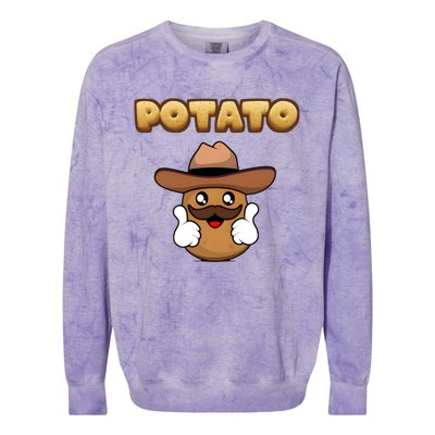 Funny Potato Tees Is Potato Colorblast Crewneck Sweatshirt