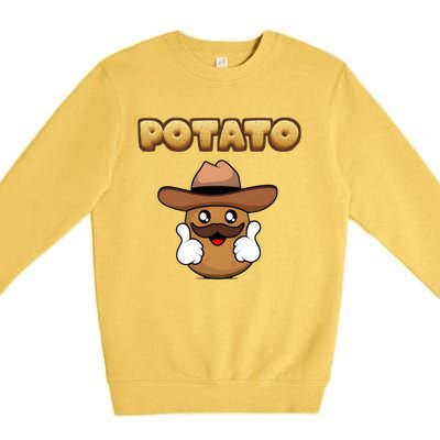 Funny Potato Tees Is Potato Premium Crewneck Sweatshirt