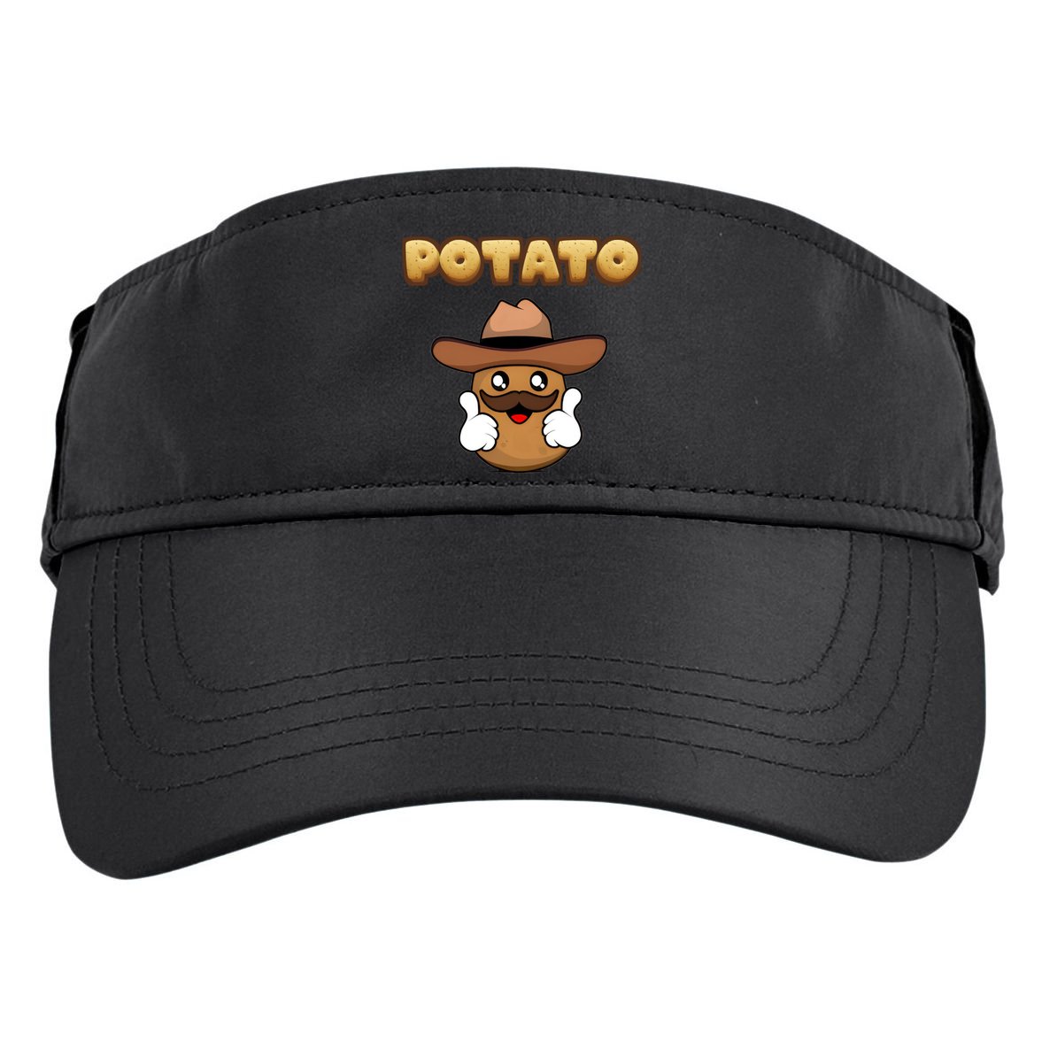 Funny Potato Tees Is Potato Adult Drive Performance Visor