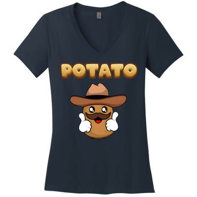 Funny Potato Tees Is Potato Women's V-Neck T-Shirt