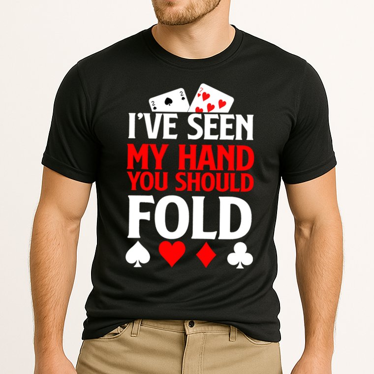 Funny Poker - Texas Holdem Lucky Poker Cooling Performance Crew T-Shirt