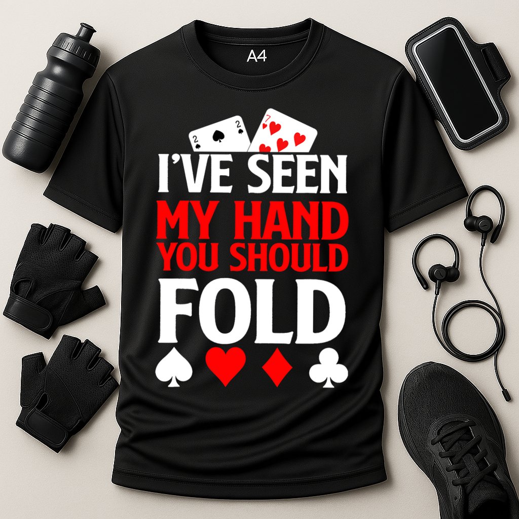 Funny Poker - Texas Holdem Lucky Poker Cooling Performance Crew T-Shirt