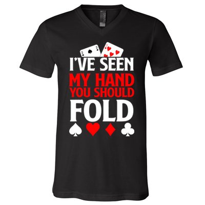 Funny Poker - Texas Holdem Lucky Poker V-Neck T-Shirt