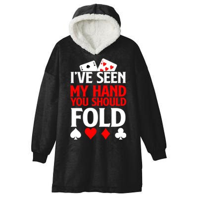 Funny Poker - Texas Holdem Lucky Poker Hooded Wearable Blanket