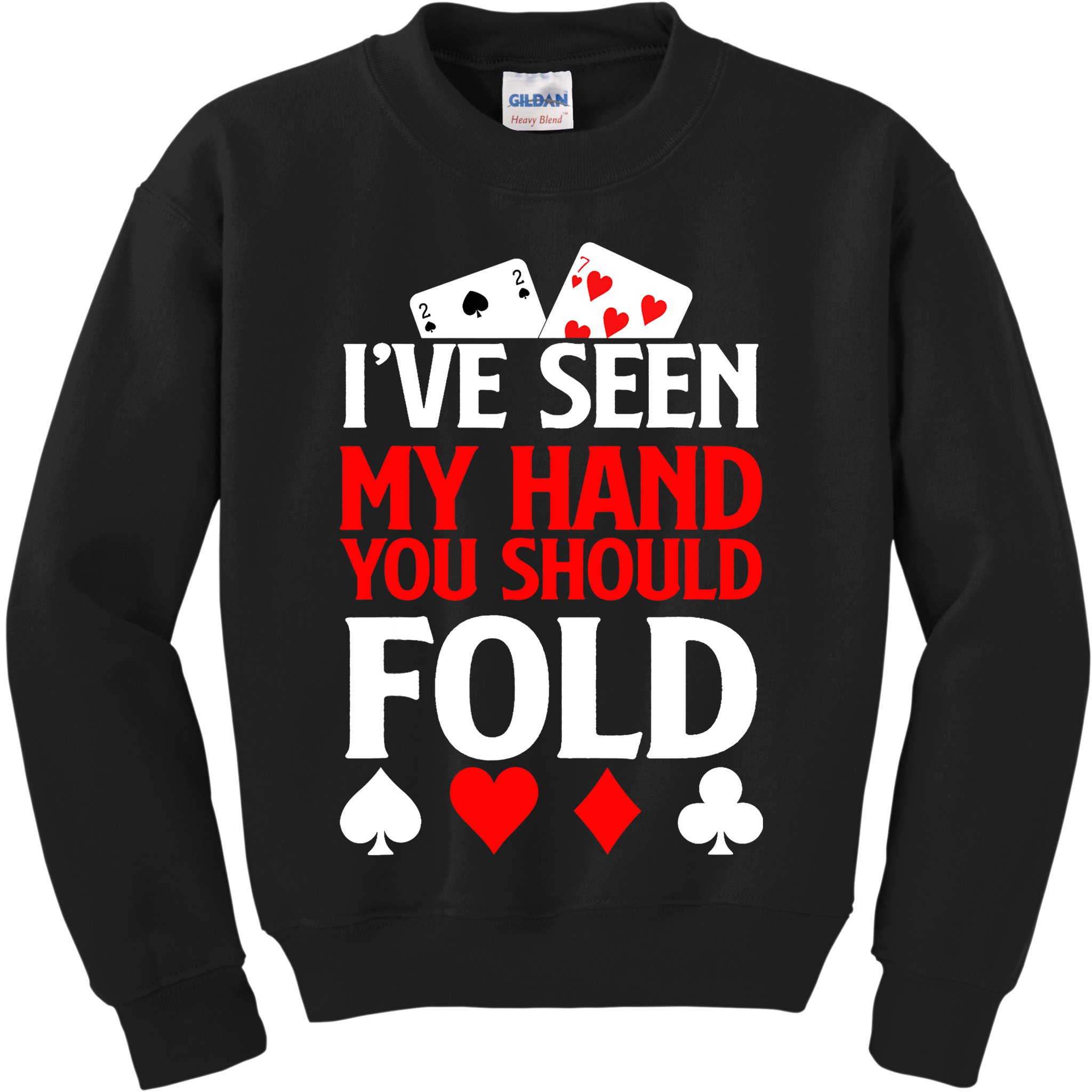 Funny Poker - Texas Holdem Lucky Poker Kids Sweatshirt