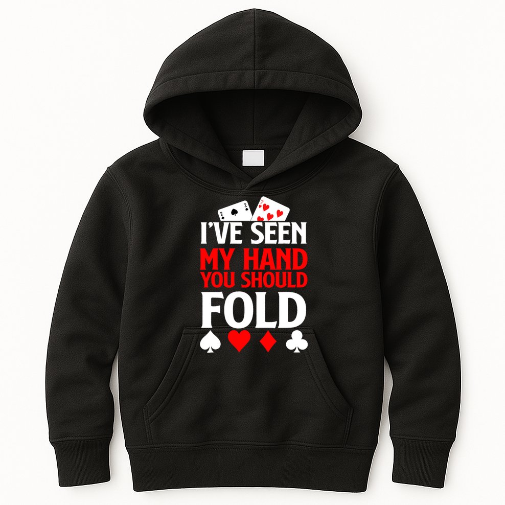 Funny Poker - Texas Holdem Lucky Poker Kids Hoodie