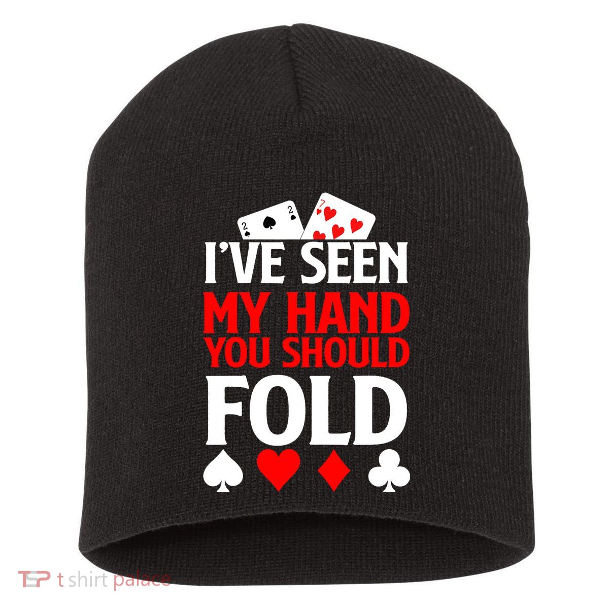 Funny Poker - Texas Holdem Lucky Poker Short Acrylic Beanie