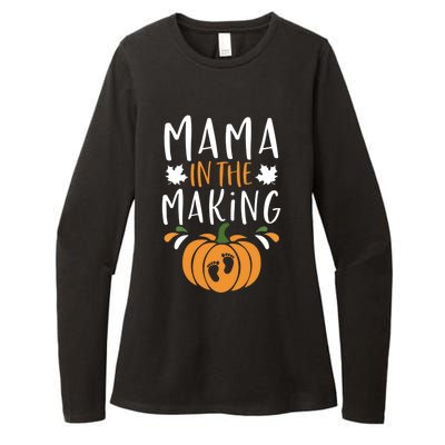 Funny Pregnancy Thanksgiving Graphic Tee Mama In The Making Meaningful Gift Womens CVC Long Sleeve Shirt