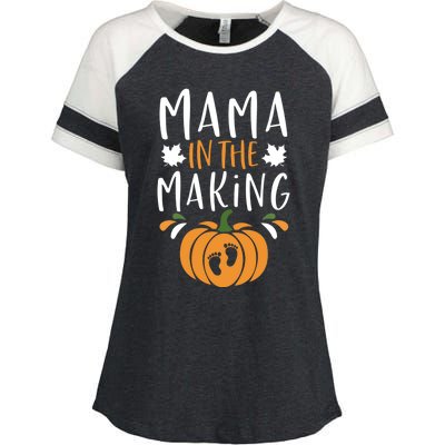 Funny Pregnancy Thanksgiving Graphic Tee Mama In The Making Meaningful Gift Enza Ladies Jersey Colorblock Tee