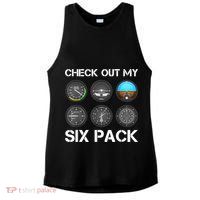 Funny Pilot Top Airplane Six Pack Flight Instruments Gift Ladies PosiCharge Tri-Blend Wicking Tank