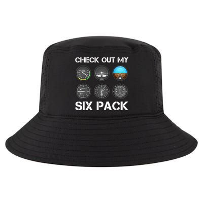 Funny Pilot Top Airplane Six Pack Flight Instruments Gift Cool Comfort Performance Bucket Hat