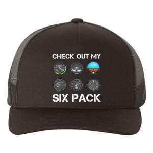 Funny Pilot Top Airplane Six Pack Flight Instruments Gift Yupoong Adult 5-Panel Trucker Hat