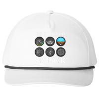 Funny Pilot Top Airplane Six Pack Flight Instruments Gift Snapback Five-Panel Rope Hat