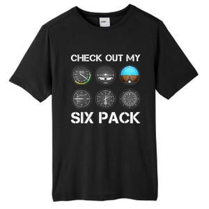 Funny Pilot Top Airplane Six Pack Flight Instruments Gift Tall Fusion ChromaSoft Performance T-Shirt