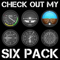 Funny Pilot Top Airplane Six Pack Flight Instruments Gift 16 in Basic Backpack