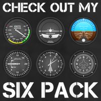 Funny Pilot Top Airplane Six Pack Flight Instruments Gift Golf Towel