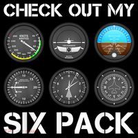 Funny Pilot Top Airplane Six Pack Flight Instruments Gift Cropped Pullover Crew