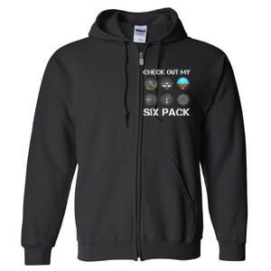 Funny Pilot Top Airplane Six Pack Flight Instruments Gift Full Zip Hoodie