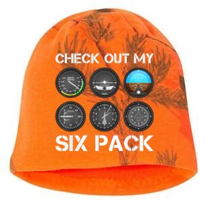 Funny Pilot Top Airplane Six Pack Flight Instruments Gift Kati - Camo Knit Beanie