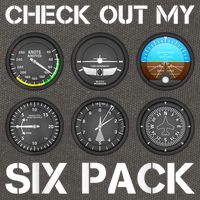 Funny Pilot Top Airplane Six Pack Flight Instruments Gift Cotton Canvas Backpack