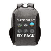 Funny Pilot Top Airplane Six Pack Flight Instruments Gift Vector Backpack