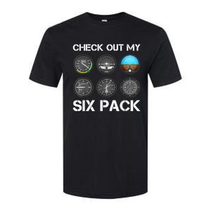 Funny Pilot Top Airplane Six Pack Flight Instruments Gift Softstyle CVC T-Shirt