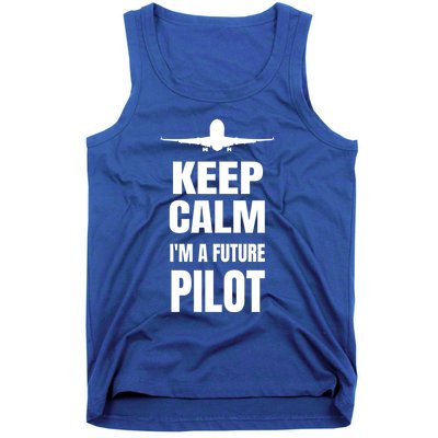 Future Pilot Tee Pilot In Progress Flight School Student Great Gift Tank Top