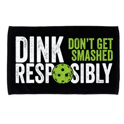 Funny Pickleball Team Clothing Dink Responsibly Microfiber Hand Towel