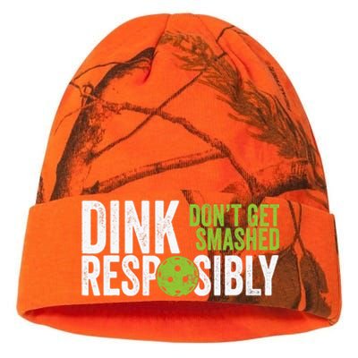 Funny Pickleball Team Clothing Dink Responsibly Kati Licensed 12" Camo Beanie