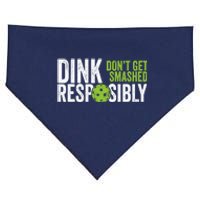 Funny Pickleball Team Clothing Dink Responsibly USA-Made Doggie Bandana