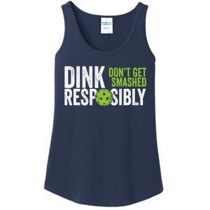 Funny Pickleball Team Clothing Dink Responsibly Ladies Essential Tank