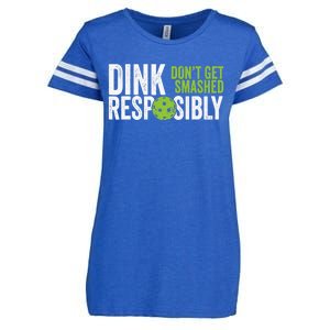 Funny Pickleball Team Clothing Dink Responsibly Enza Ladies Jersey Football T-Shirt