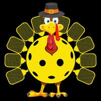 Funny Pickleball Thanksgiving Golf Ball Turkey Lover Drawstring Bag