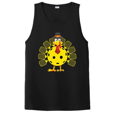 Funny Pickleball Thanksgiving Golf Ball Turkey Lover PosiCharge Competitor Tank